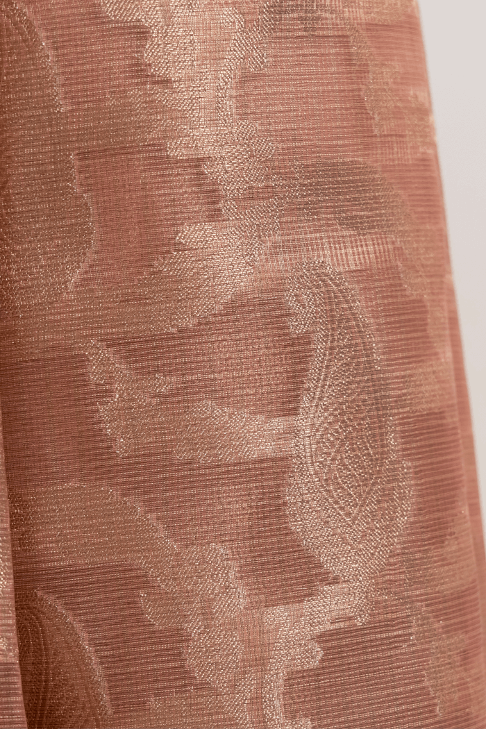 Orange Tissue Jakard Saree