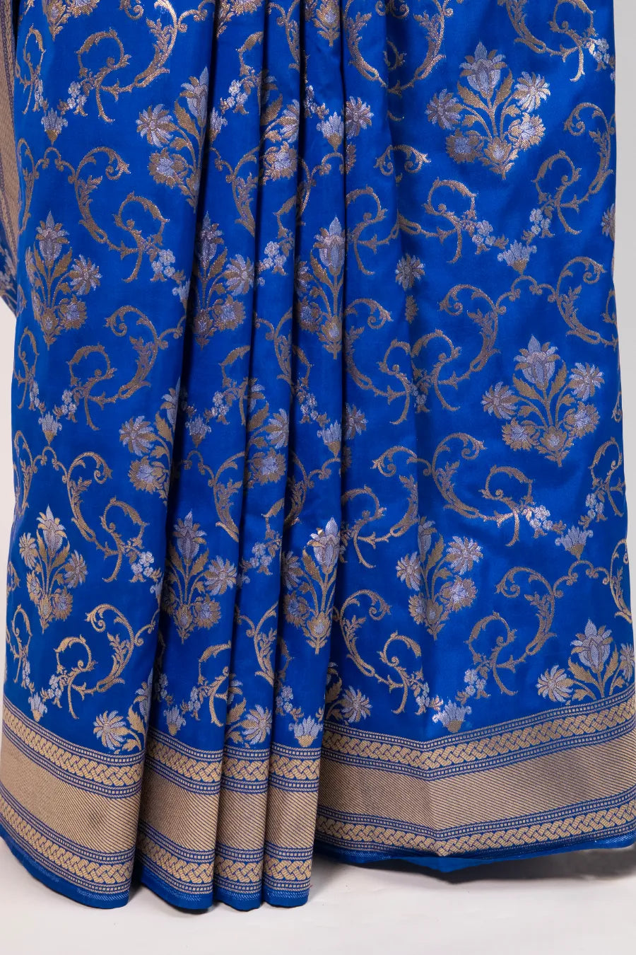 Blue Kataan Banarasi Meena Saree