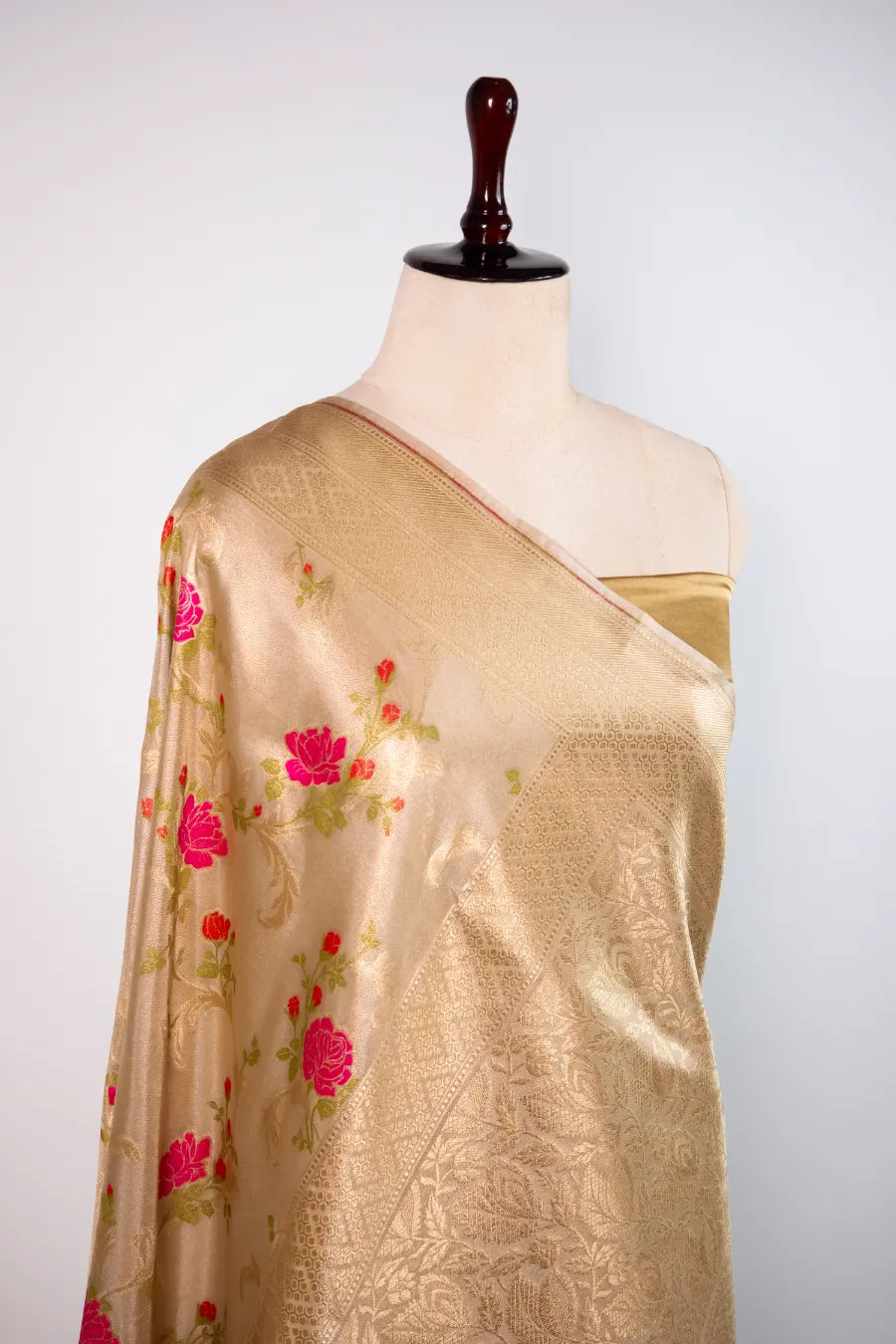 Gold Banarasi Meena Saaree