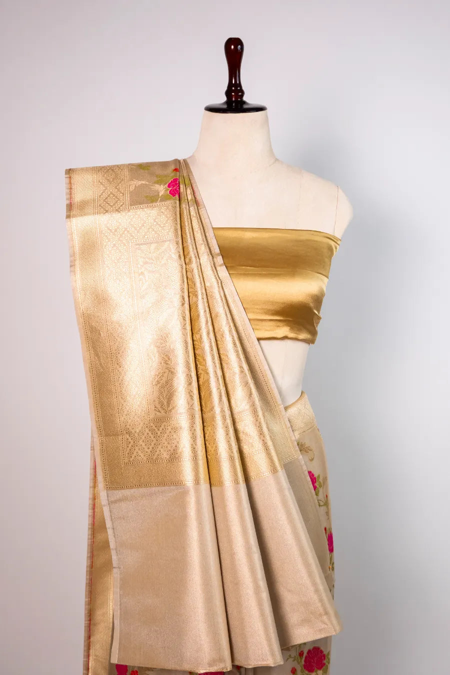 Gold Banarasi Meena Saaree