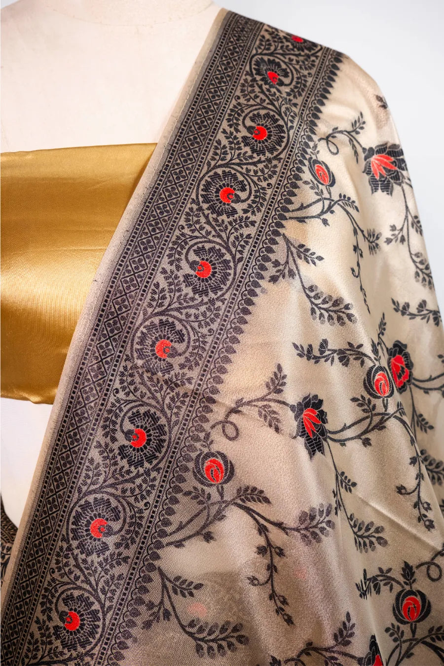 Multi-Color Banarasi Kora Saree