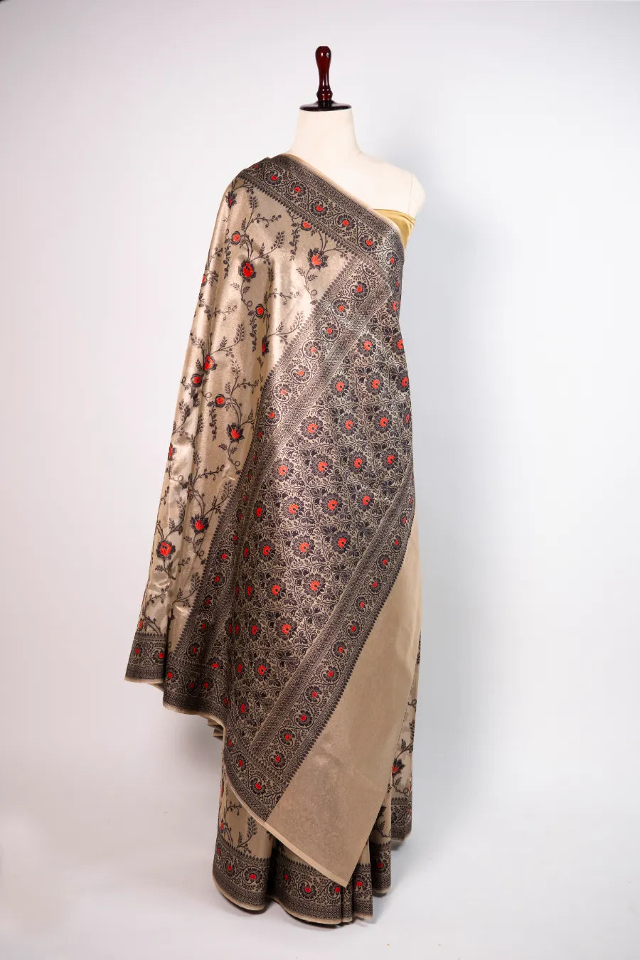 Multi-Color Banarasi Kora Saree