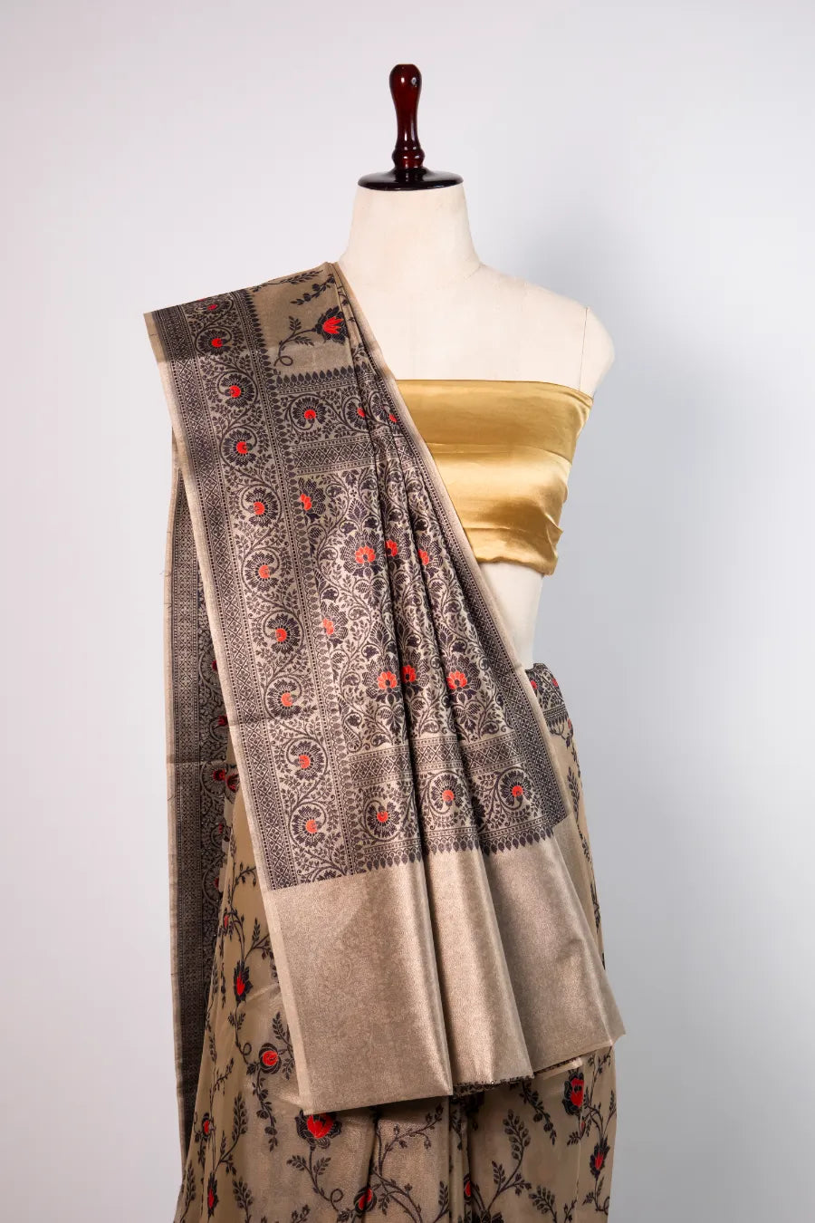 Multi-Color Banarasi Kora Saree