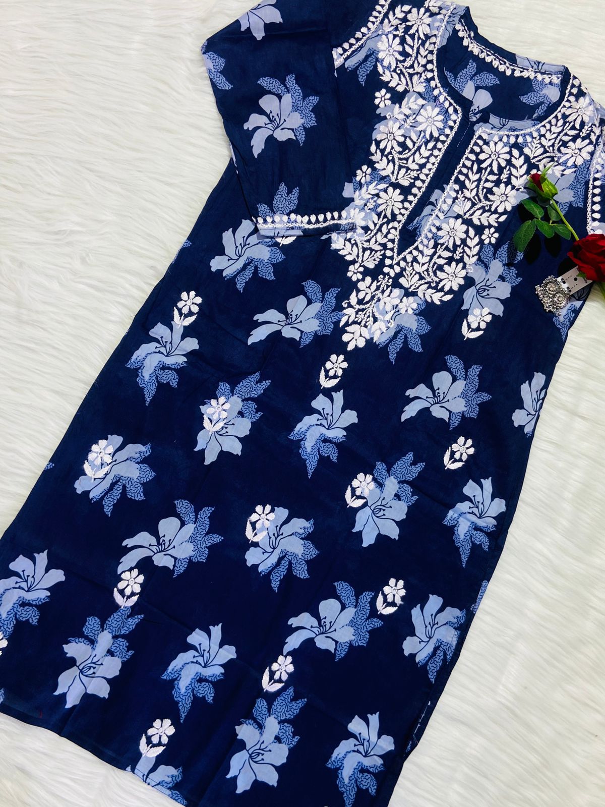 Premium malmal leaf print