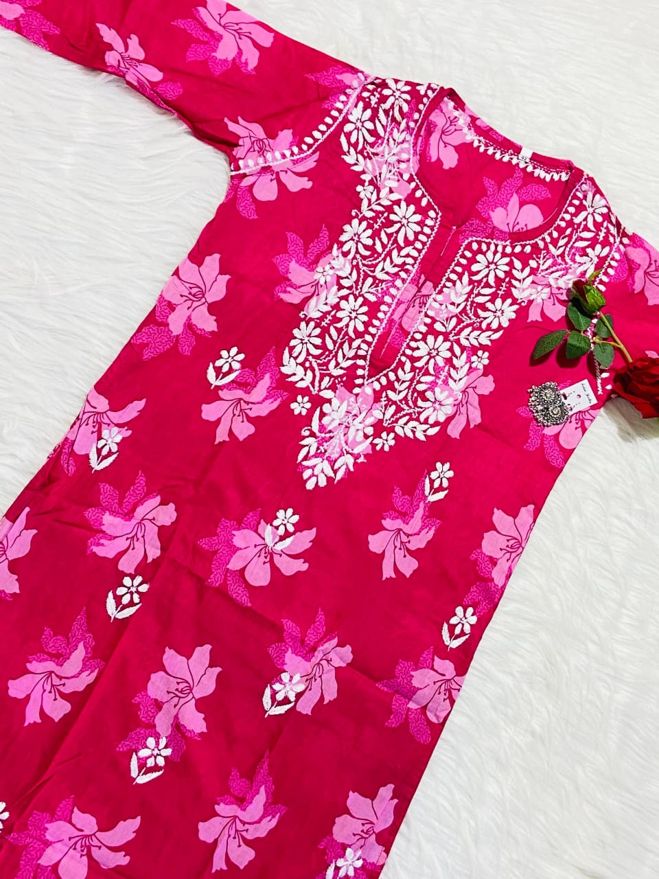 Premium malmal leaf print