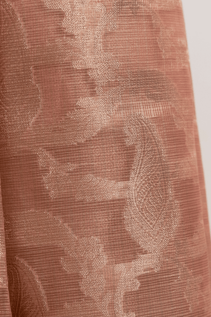 Orange Tissue Jakard Saree
