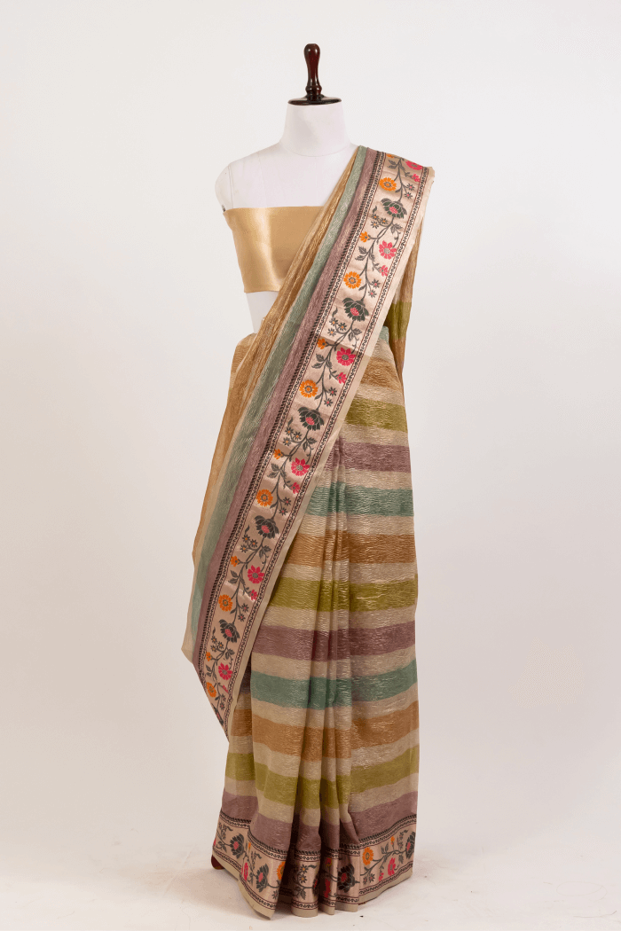 Tissue Paithani Border Saree