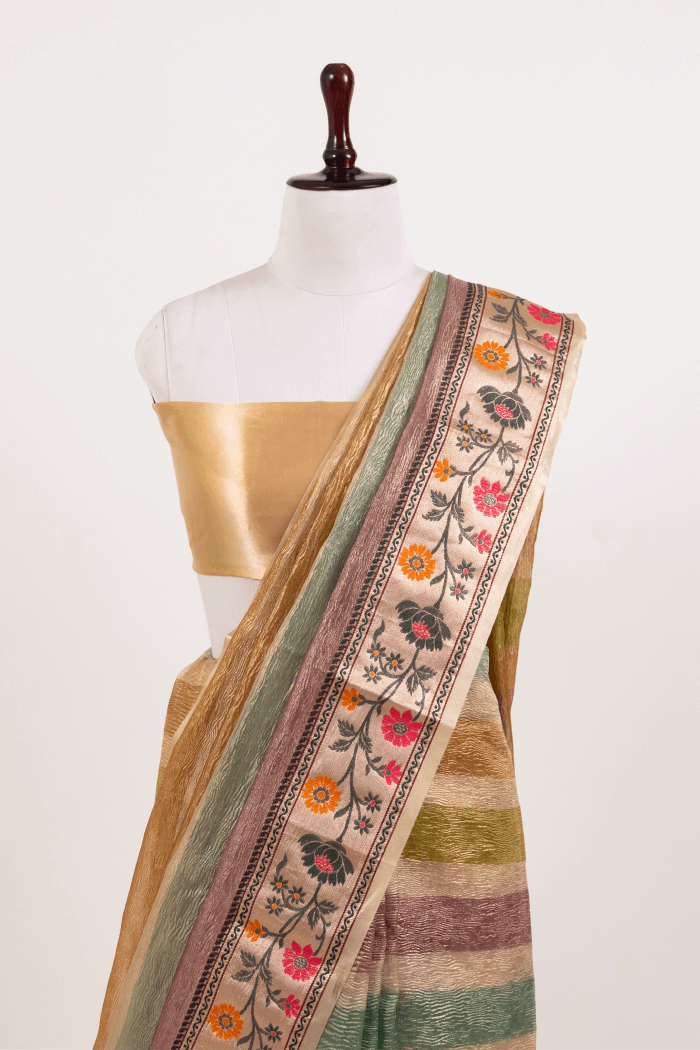 Tissue Paithani Border Saree