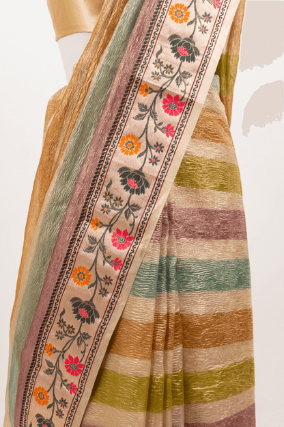 Tissue Paithani Border Saree