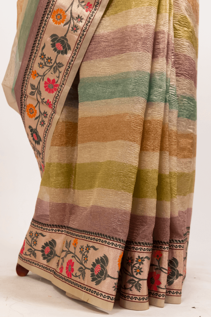 Tissue Paithani Border Saree