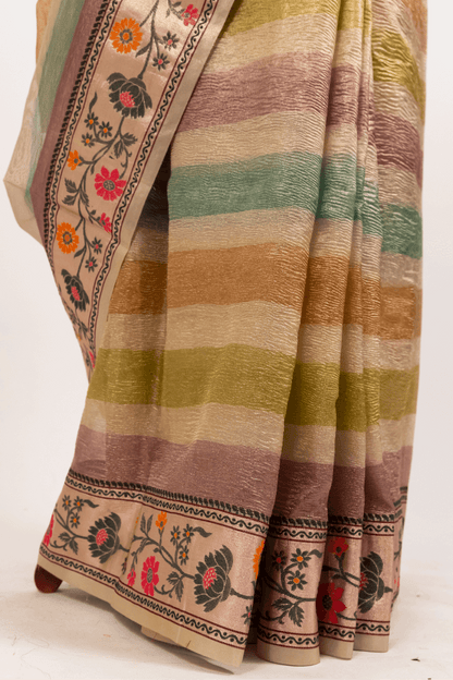 Tissue Paithani Border Saree