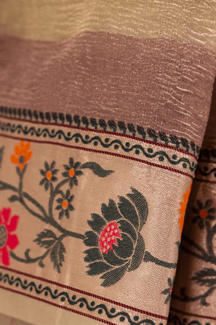 Tissue Paithani Border Saree
