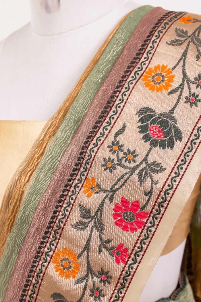 Tissue Paithani Border Saree