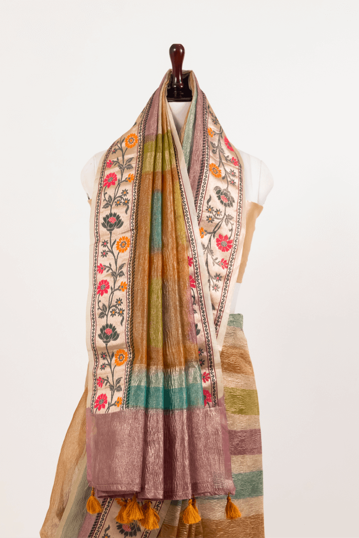 Tissue Paithani Border Saree