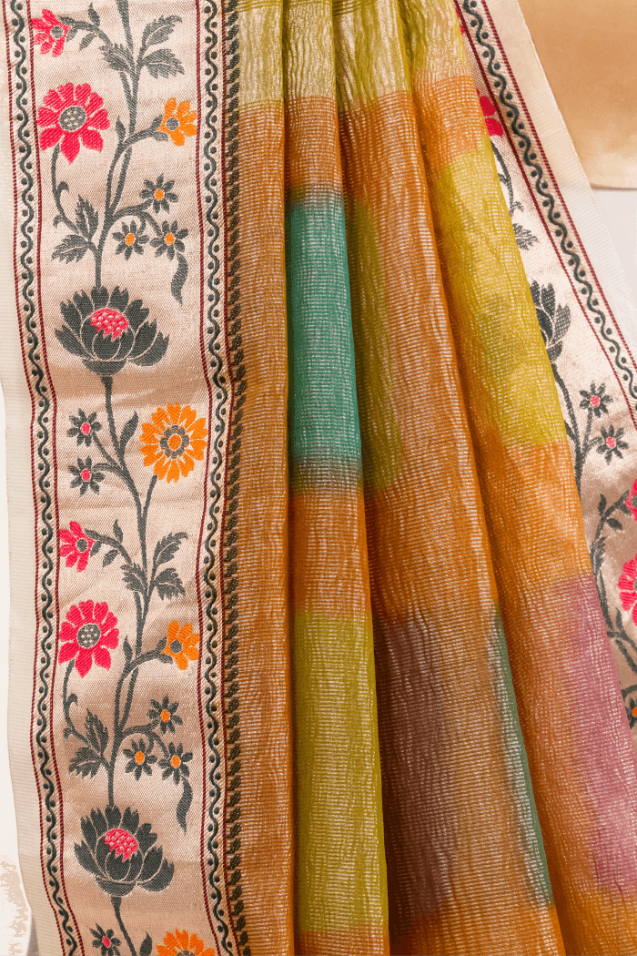 Tissue Paithani Border Saree