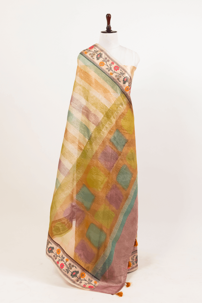 Tissue Paithani Border Saree