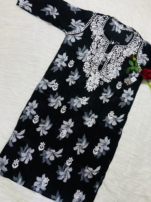 Premium malmal leaf print