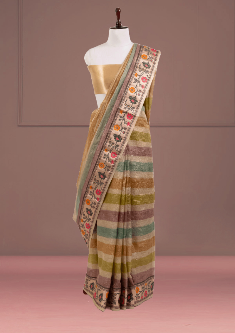 Tissue Paithani Border Saree